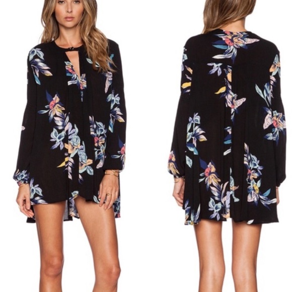 Free People Dresses & Skirts - Free People tree swing black floral tunic